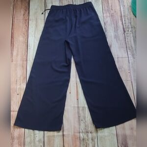 Palazzo H M   size 12 color  navy  blue  elastic waist Pockets Good Condition